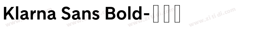 Klarna Sans Bold字体转换
